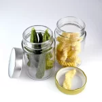 Grosir 106 212 314Ml Toples Ergo Kaca Sisi Lurus dengan Sumbat Logam Tinggi Berbagai Bentuk Bulat Botol Acar Kaca Kosong Penyimpanan Kemasan Makanan untuk Penggunaan Industri | botol elang