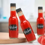 Grosir Botol Kaca Cabai Saus Panas Kosong 5Oz 8Oz 150Ml 250Ml Botol Kecap Saus Salad Bulat dengan Tutup Sekrup | botol elang