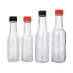 Grosir Botol Kaca Cabai Saus Panas Kosong 5Oz 8Oz 150Ml 250Ml Botol Kecap Saus Salad Bulat dengan Tutup Sekrup | botol elang