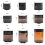 د عمده پلور ګمرک مینی 10ml 15ml 30ml امبر پاک نیلي تور شیشې لپ بام کانټینر د کاسمیټیک کریم جار 5g 0.5oz د پوستکي پاملرنې جار د لندبل سره | عقاب بوتل