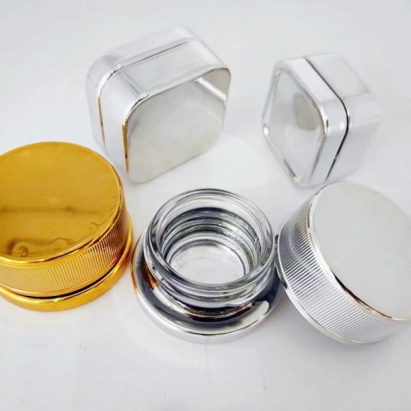 Concentrats de segellador de pots de buit minúsculs de 5 ml, 7 ml i 9 ml, concentrats de vidre d'or, flascons de concentrat UV, cera, contenidors a prova de nens, oli