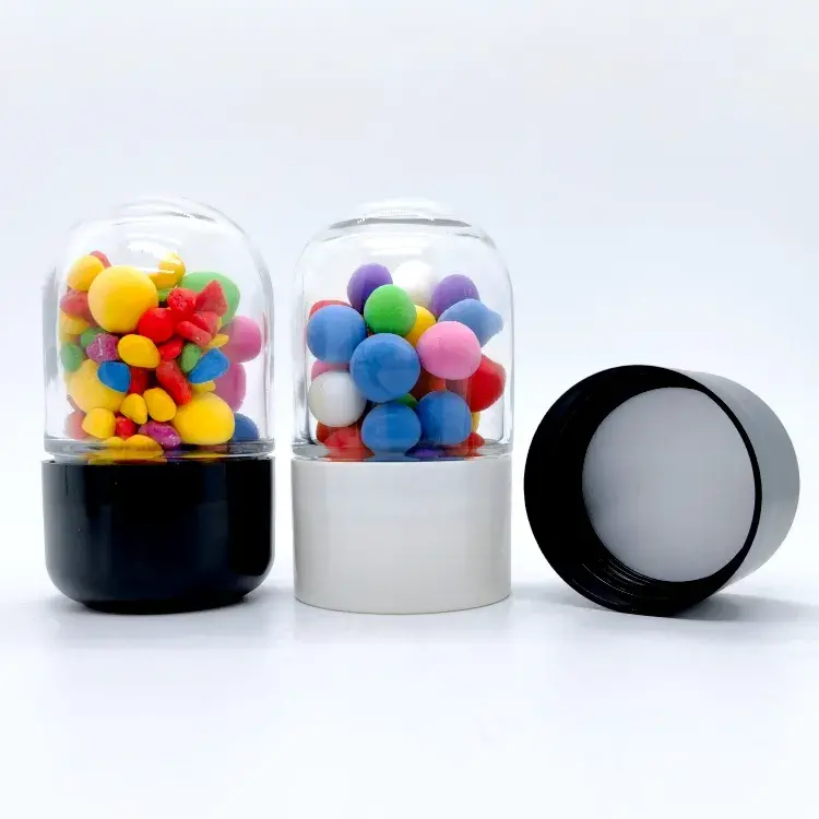 120ml 26 dram Toples Kaca Wadah Ramuan Bunga Bentuk Bulat Kubah Tahan Anak dengan Tutup Kubah CRC